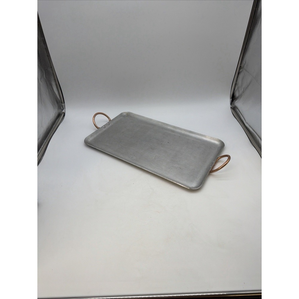 VERY RARE Vintage Wear-Ever 3220 Aluminum Large Serving Tray Copper Handles